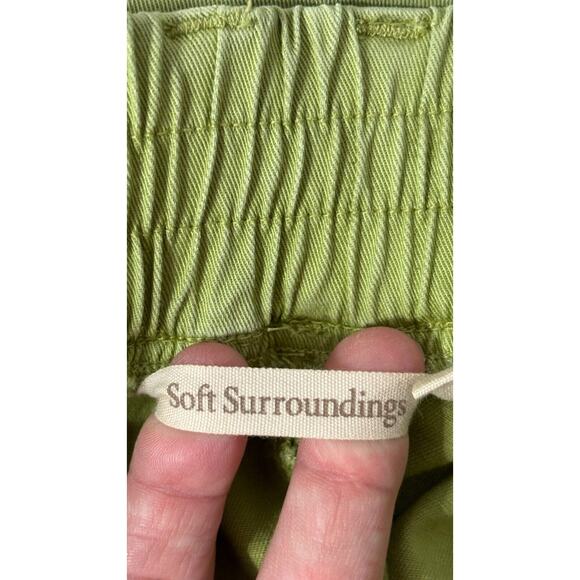 Soft Surroundings Womens Green Mara Vista Eyelet Lace Pockets Pull On Pants PM - Picture 9 of 13